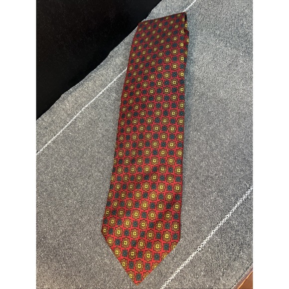 Polo Ralph Lauren Geometric 100% Silk tie 3.5" X 58" .Made In Italy. - Picture 1 of 8